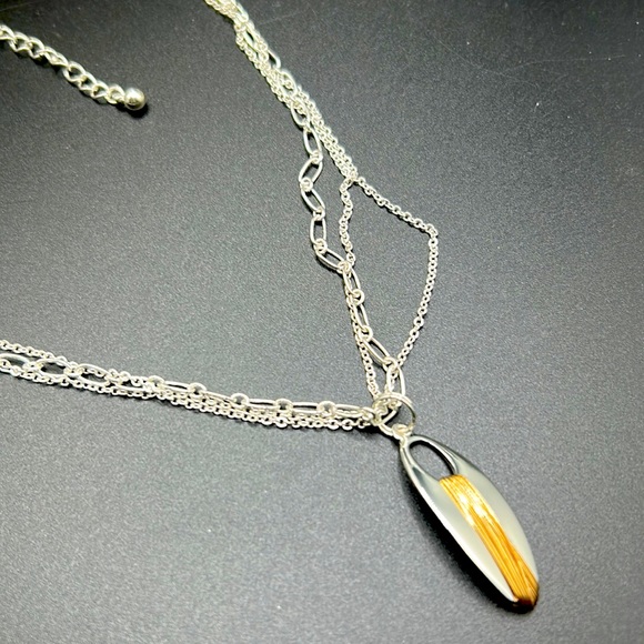 Necklace RLM pendant and triple silver tone VJ chain - Picture 6 of 7